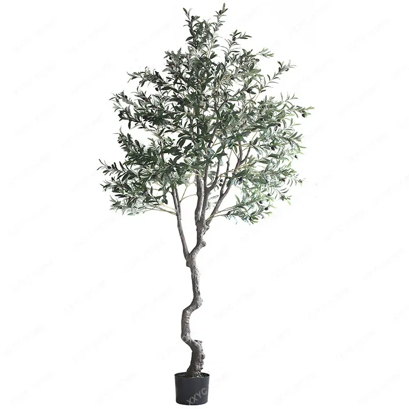 

60~240cm Artificial Olive Tree Tall Fake Plant Potted Large Faux Olive Branches and Fruits Home Office Living Room Floor Bonsai