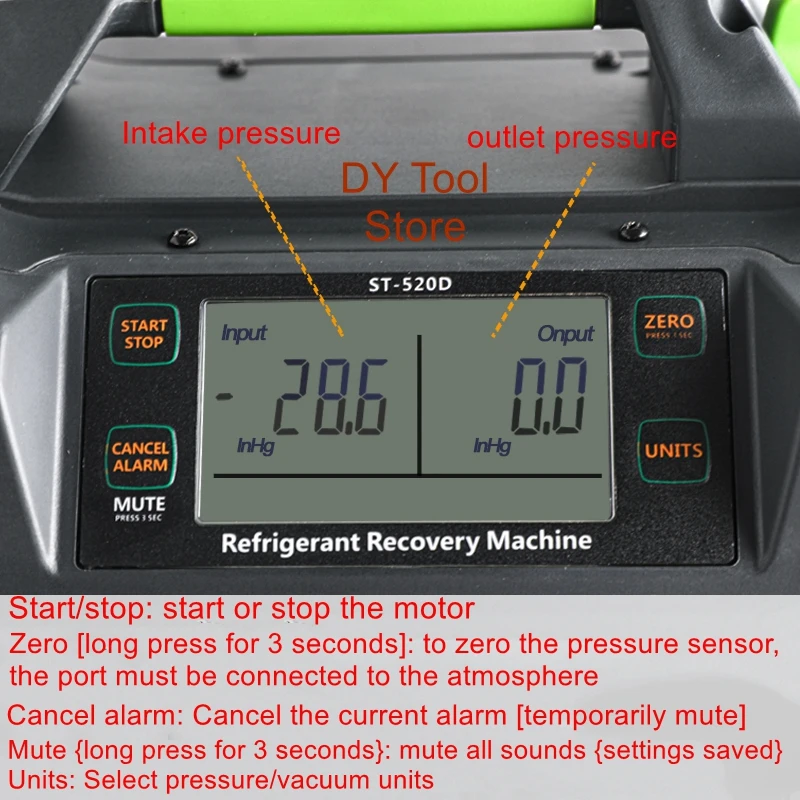 

ST-520D Refrigerant Recovery Machine Refrigerant Fluorine Extractor Refrigerant Air Conditioner Fluorine Collector