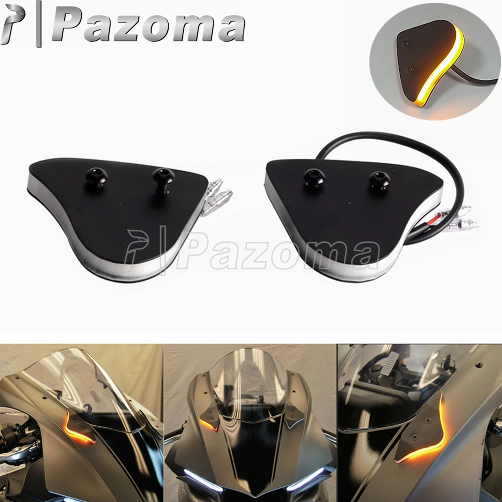 

1Pair Turn Signal LED Front Mirror Block Off For Yamaha R1 R1S R1M Motorcycle Mirror Base Plates Light 2015 2016 2017 2018 2019