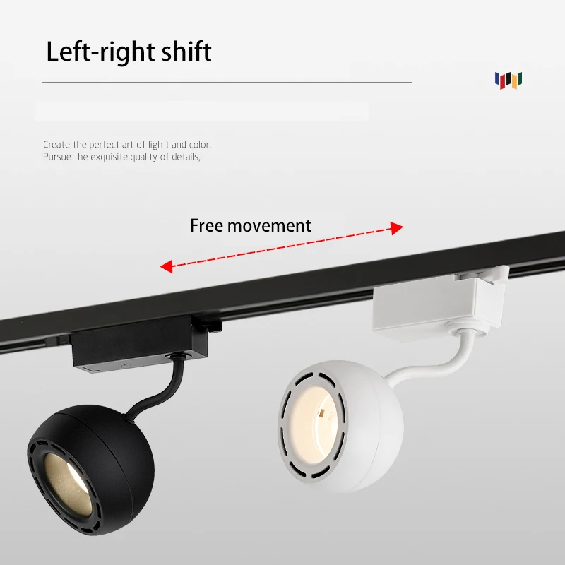 Imagem -03 - Led Faixa de Luz Ângulo Ajustável Holofotes Cob Rails Luminária Alumínio Lâmpada Ponto para o Fundo Loja Roupas Casa