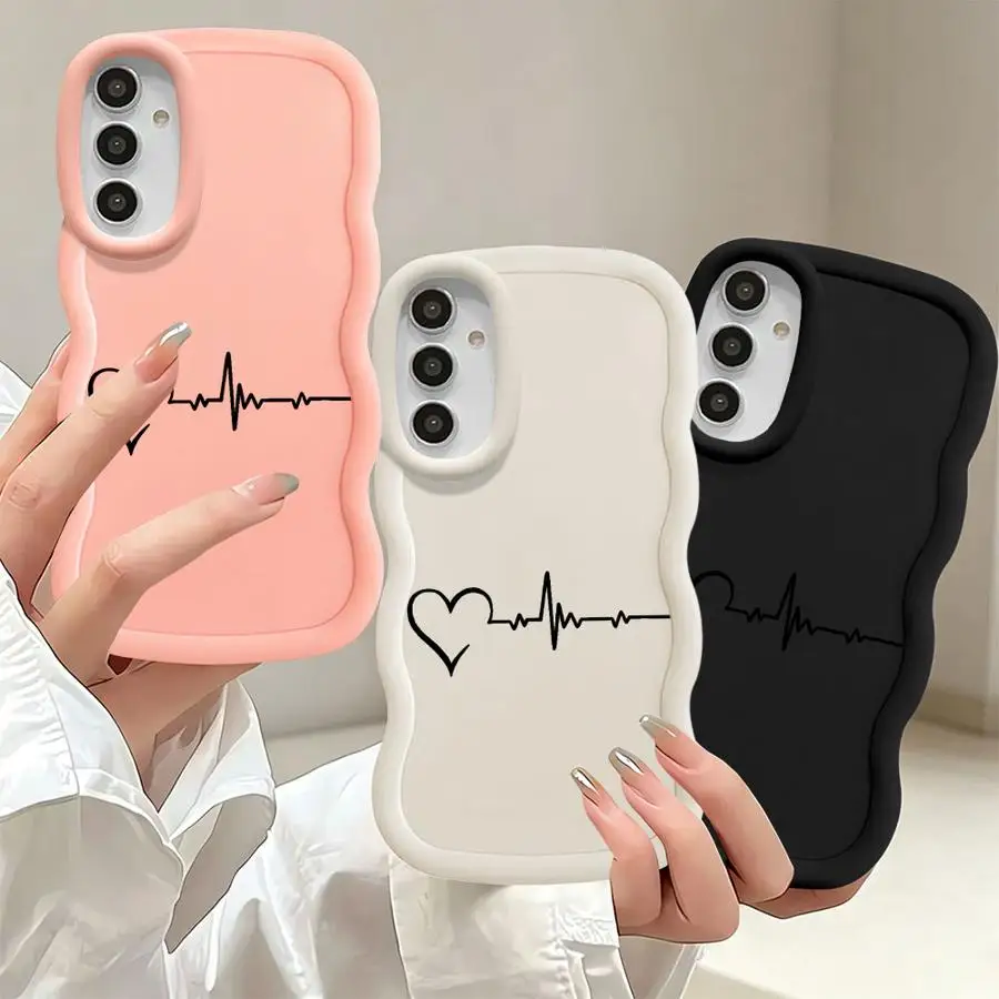 Pulse Heart Case for Samsung Galaxy A17 A11 A20 A12 A30 A14 A03 A13 A50 A73 A15 A04 A55 A35 A16 A05 A26 A34 A36 A51 Phone Cover
