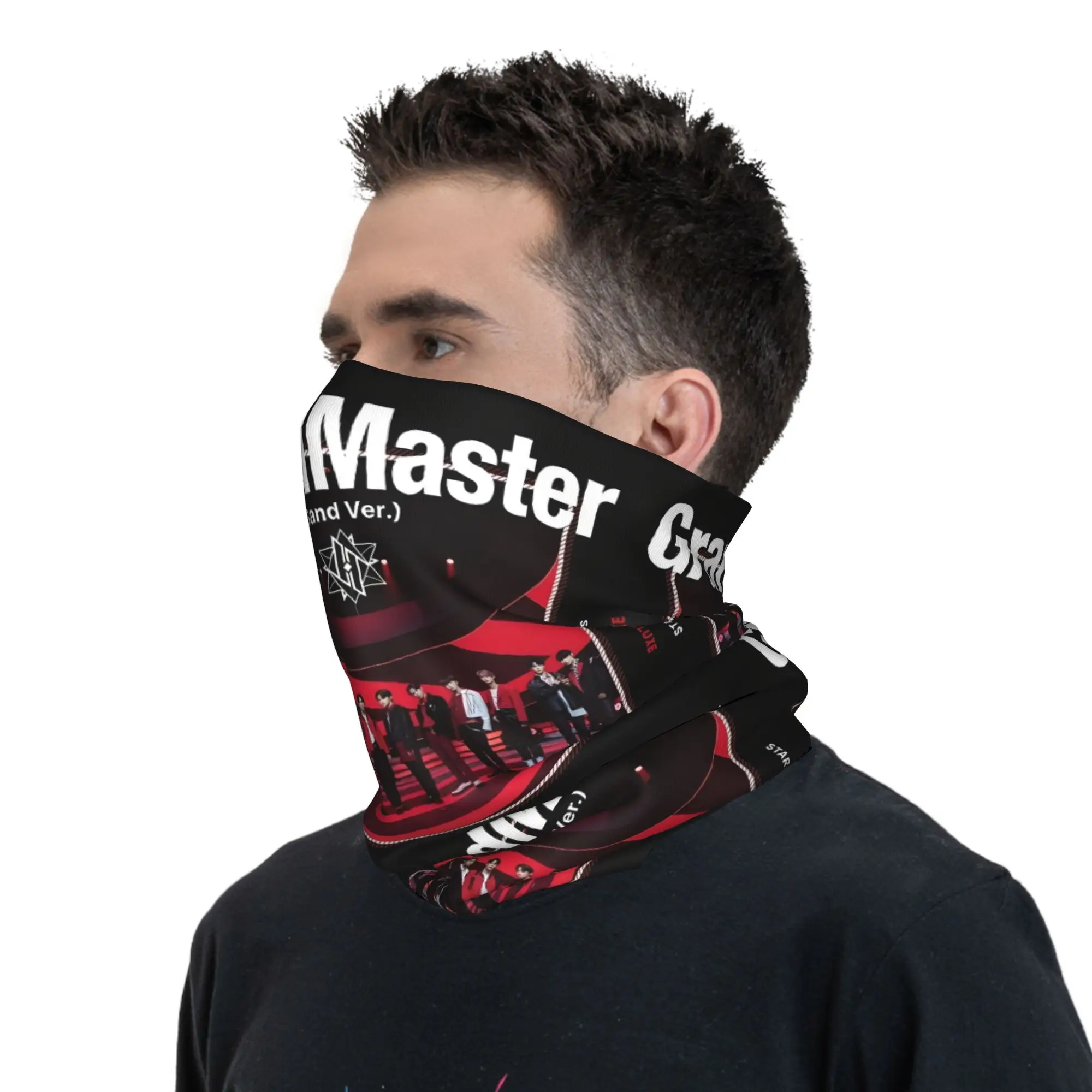 مخصص JO1 اليابانية الصبي الفرقة باندانا الرقبة أدفأ النساء الرجال الشتاء المشي لمسافات طويلة التزلج وشاح الجراب واقي الوجه #6