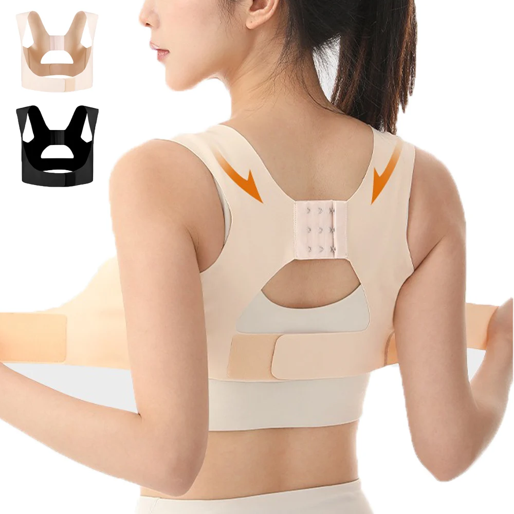 Adjustable Invisible Posture Corrector Breathable Back Support Brace Lightweight Upper Back Straightener for Office Home Use