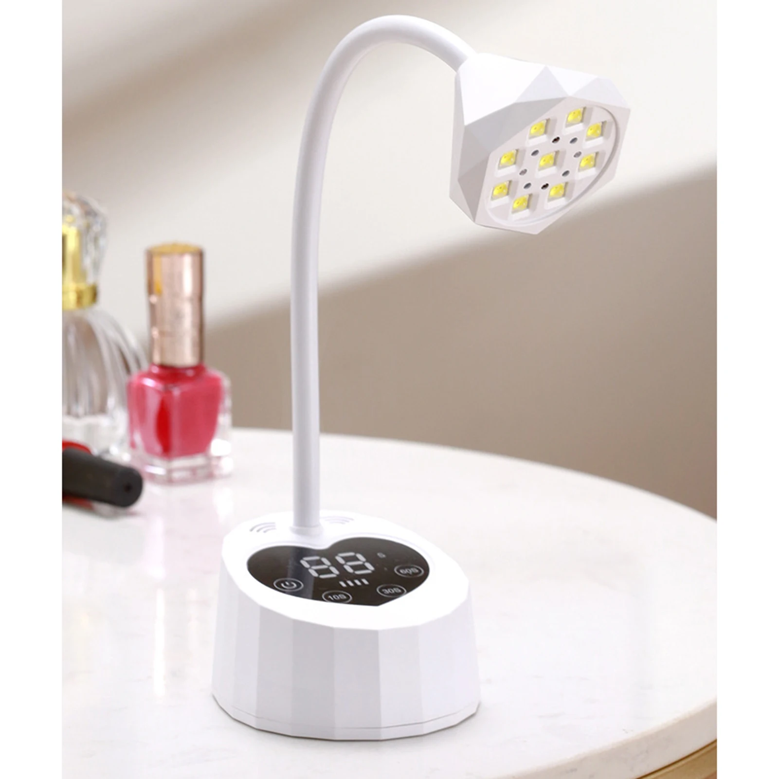 Auto Sensor Nail Dryer USB Rechargeable Goosenecks LED Nail Light Auto Sensor Nail Dryer for Gel Nails
