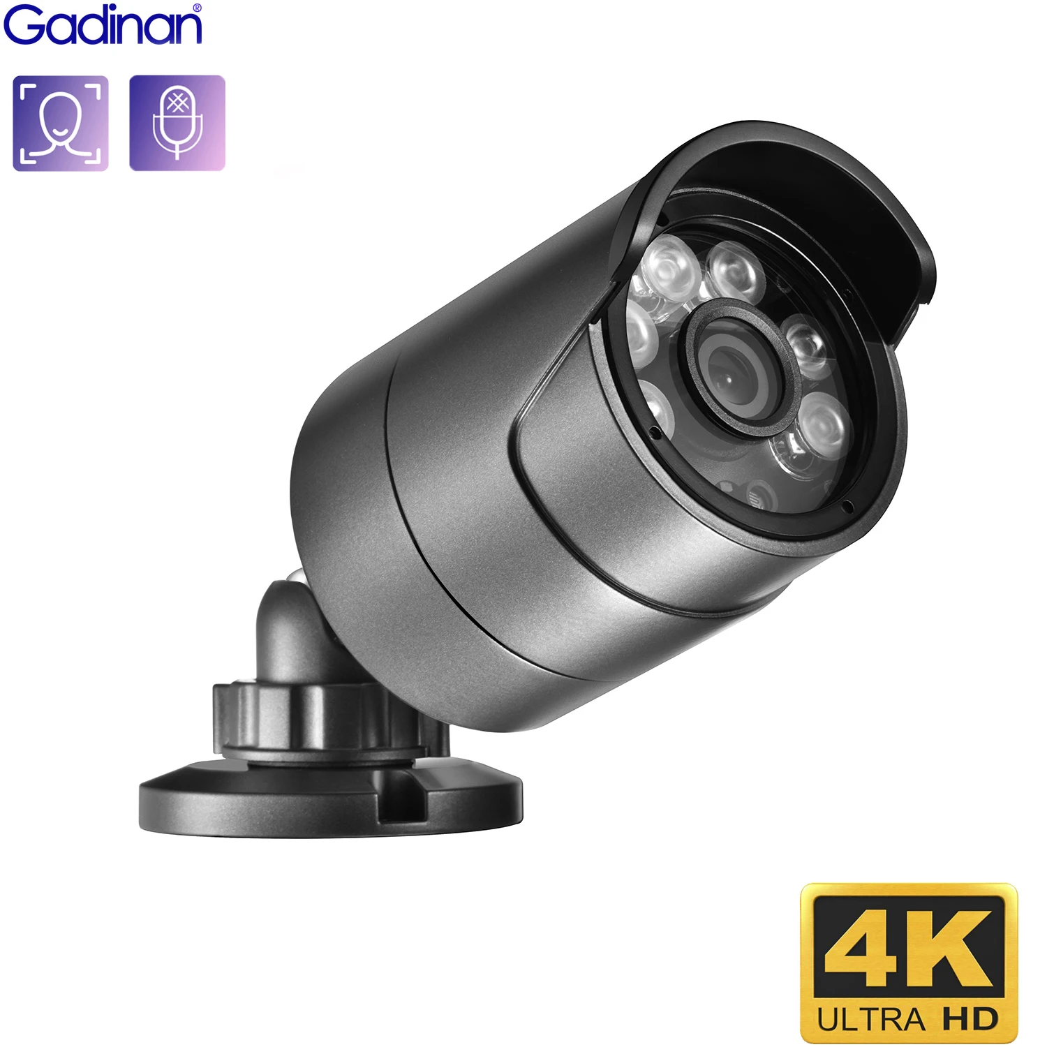 

Gadinan HD 8MP 5MP POE Camera Security Protection Video Surveillance Face Detection Bullet Outdoor CCTV IP Camera Night Visioin