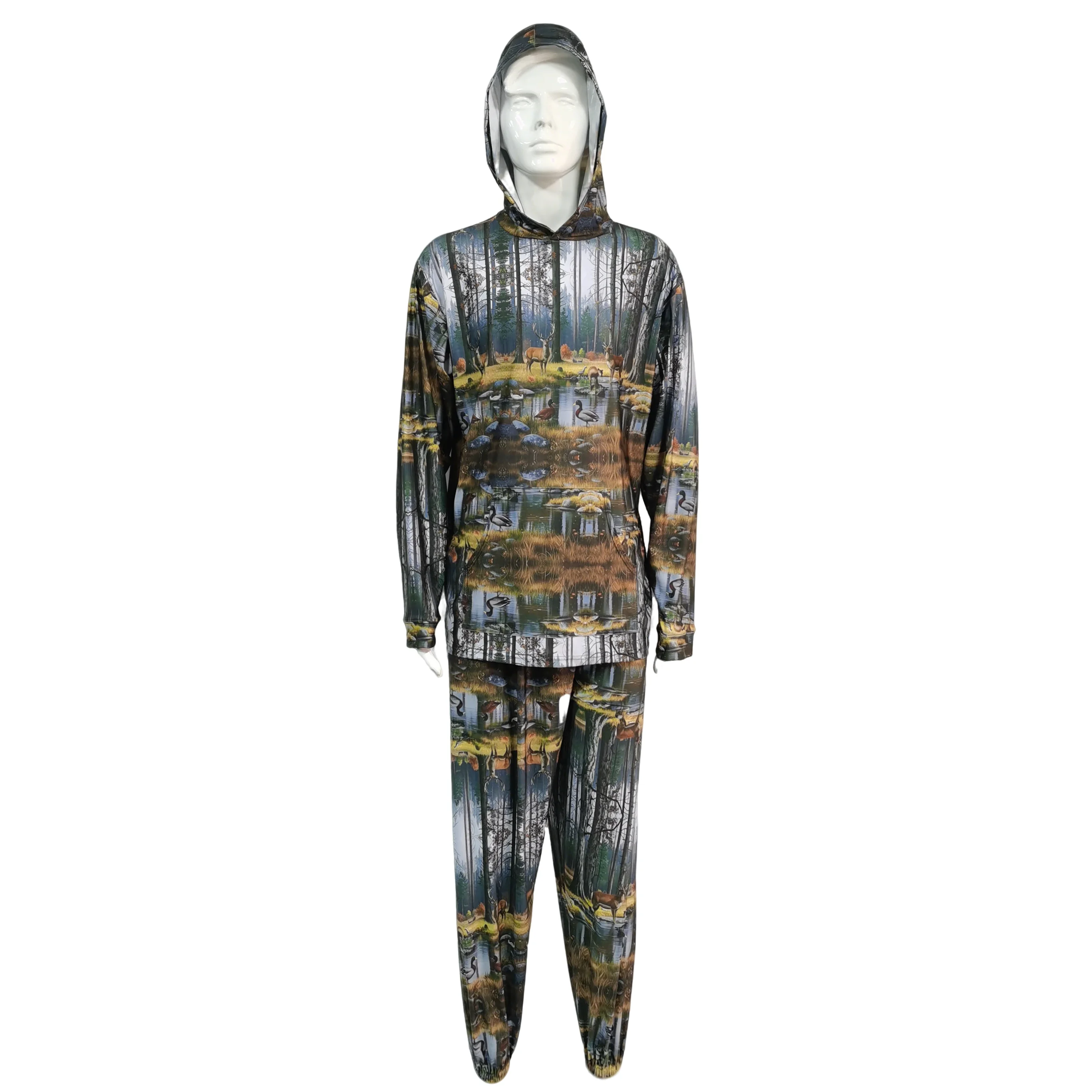 

Прямая заводская доставка настраиваемой новой модели камуфляжного охотничьего набора, включая нейлоновую куртку и одежду