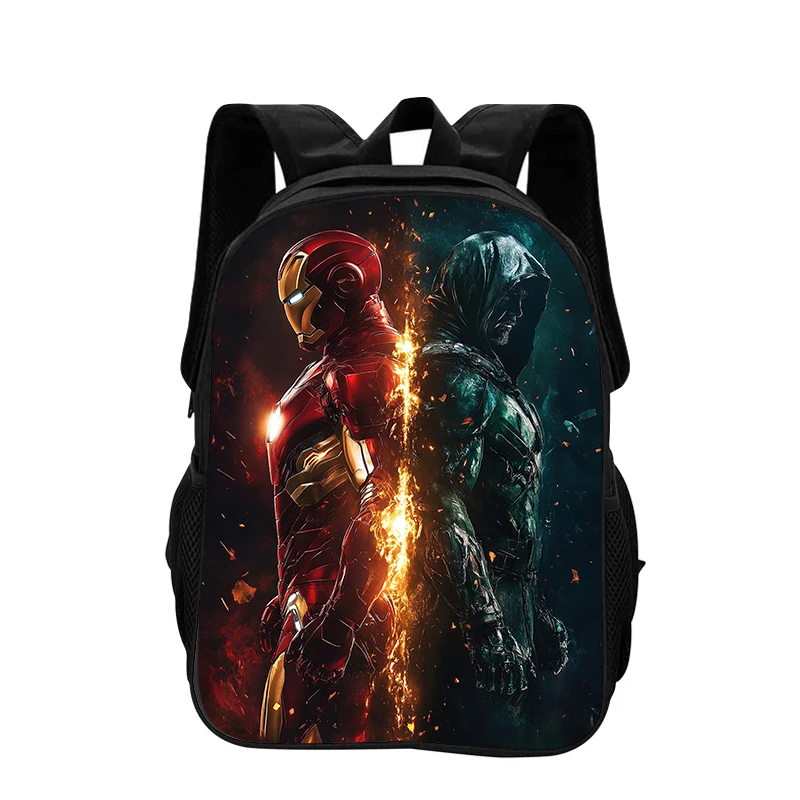 Iron Man กระเป๋าเป้สะพายหลังการ์ตูน Superhero กระเป๋าเป้สะพายหลังเด็กเด็กกีฬากลางแจ้งกระเป๋าเป้สะพายหลังเด็กของขวัญ