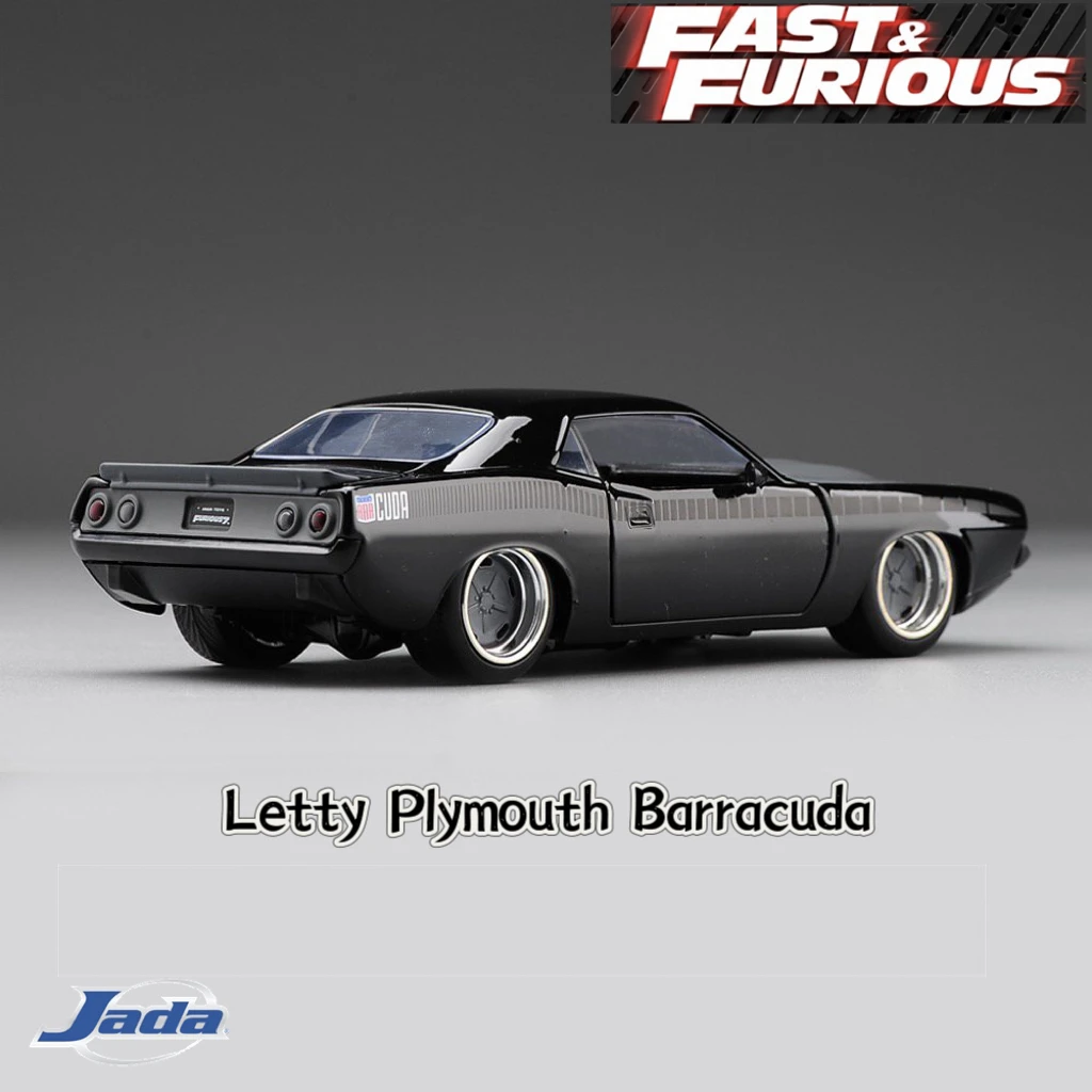 Jada Toys Fast & Furious 1970 Plymouth Barracuda 1:24 Diecast Vehicle Car Model for Kids and Adults Collectibles