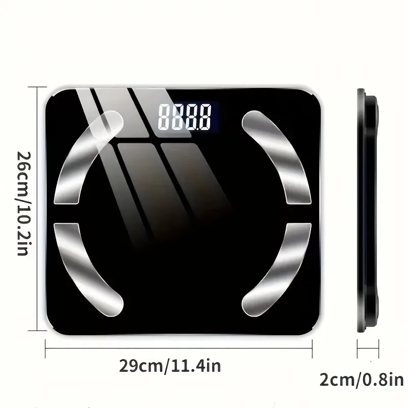 1pc Bluetooth Body Fat Scale - Smart Weight Scale with App Connectivity, Accurate Measurement of Body Weight, Fat Percentage