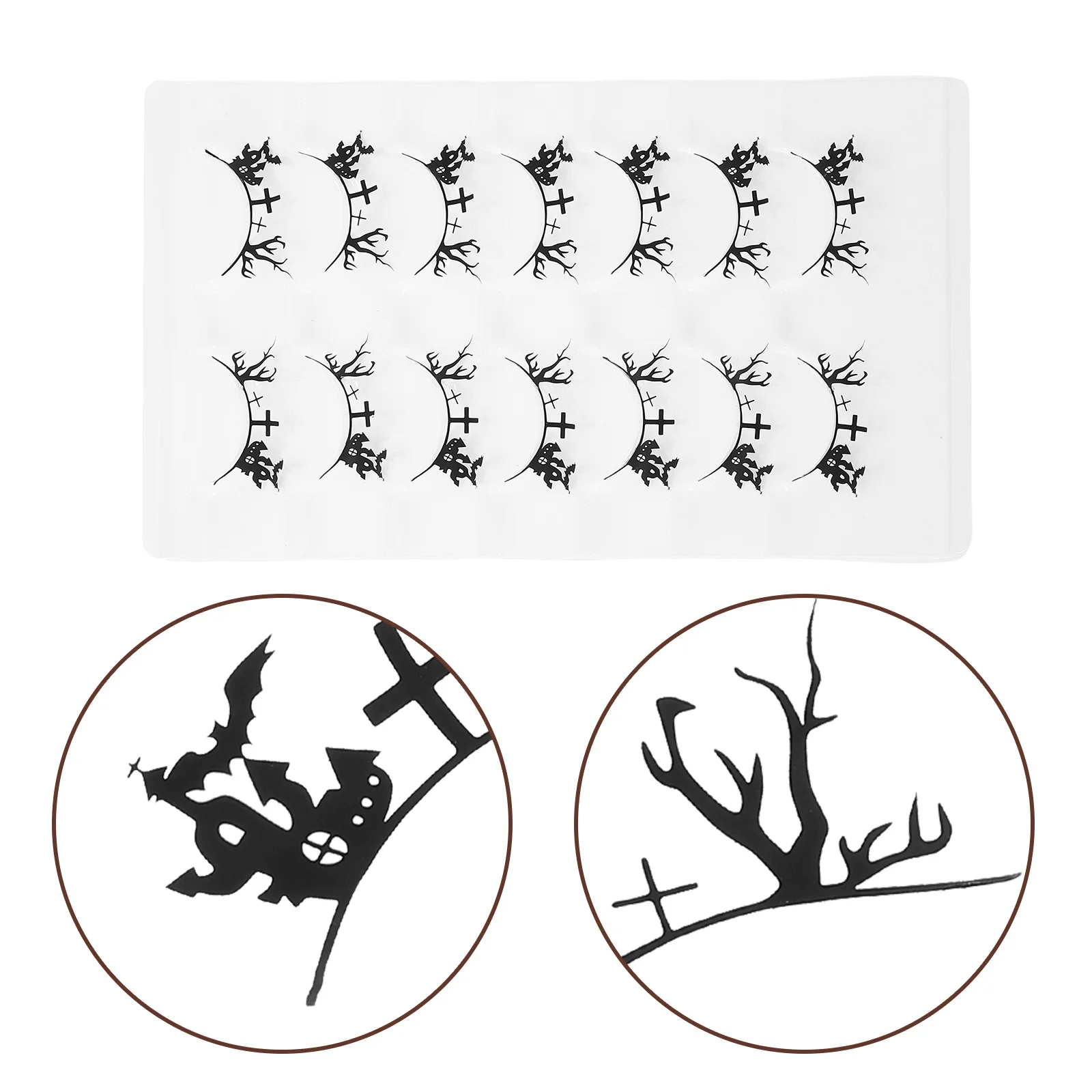 

7Pairs Halloween Eye Lashes Dense Fake Lashes Women Cosplay Party Festival Makeup Lightweight Unique Halloween