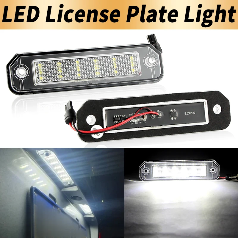 2PCS LED License Plate Lights Canbus For Honda Civic Coupe 96-98 CR-X Del Sol 95-98 Integra SJ 96-98 White Number Plate Lamps