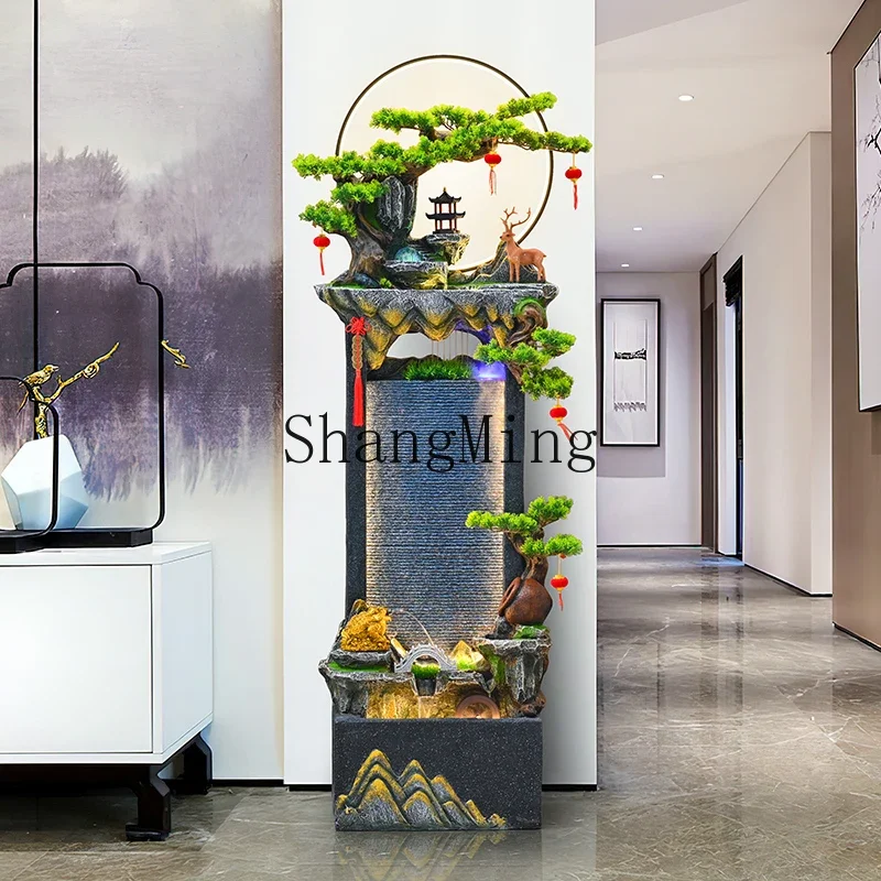 

DHY alpine and flowing water ornament circulating water lucky living room feng shui wheel decorative water
