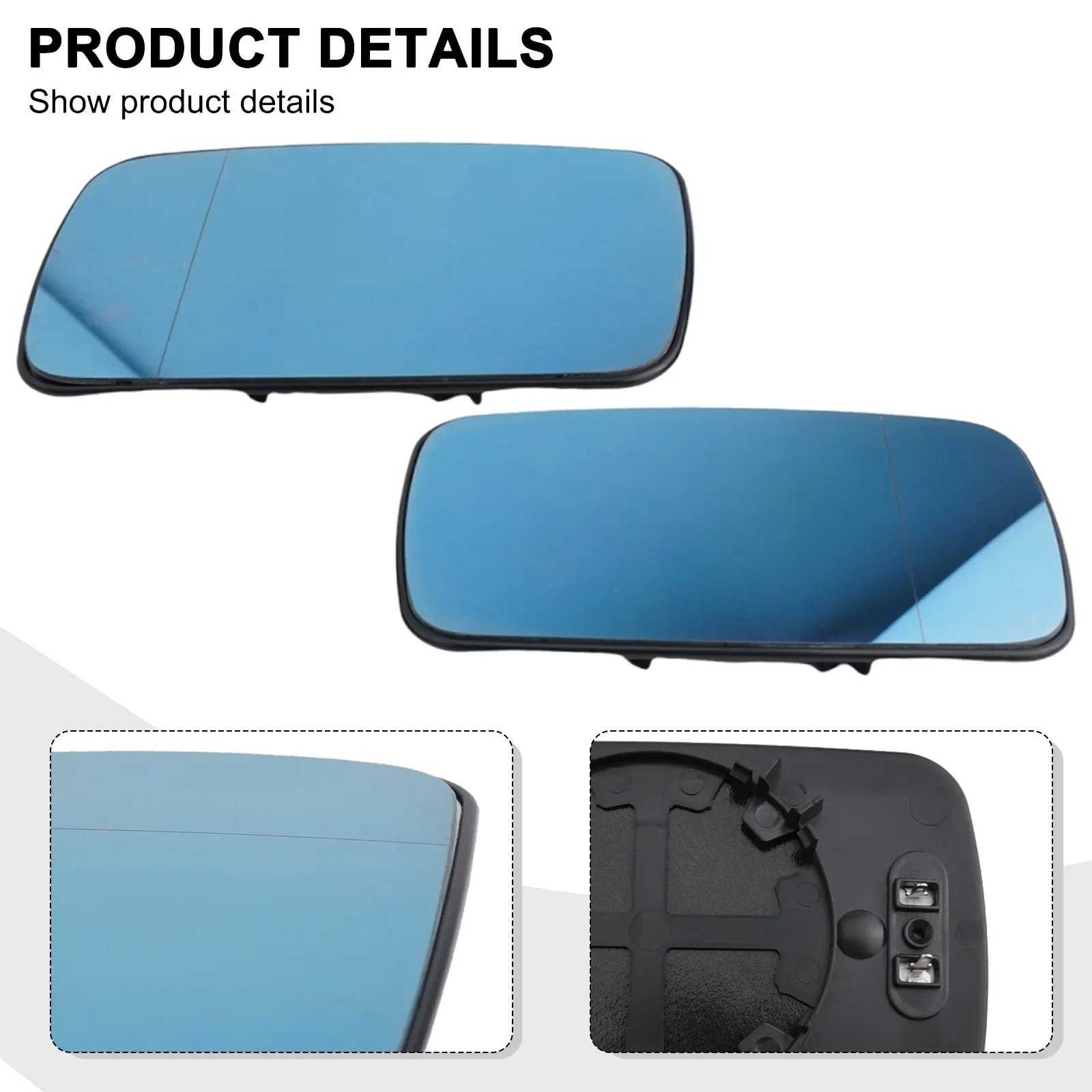 Wide Angle Rearview Mirror with Blue Heating for BMW E39 E46 320i 330i 325 Enhanced Safety and Visibility on the Road