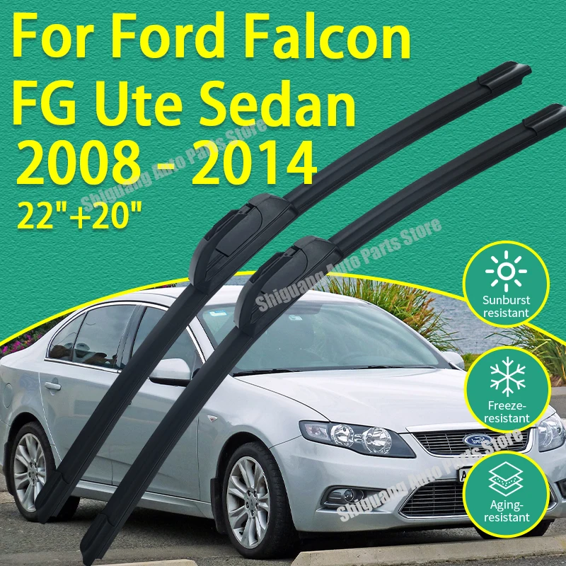

Front Silicone Coating Wipers for Ford Falcon FG Ute Sedan 2008 - 2014 Car Wiper Windshield Windscreen Blades Accessories 2009