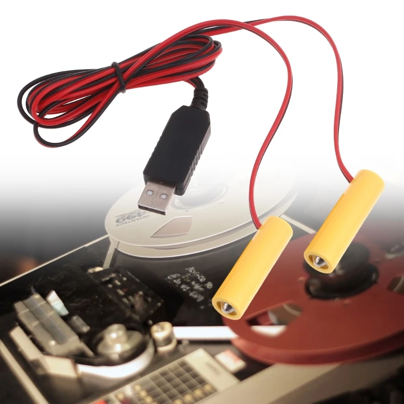 2in1 USB محول الطاقة AA مزيل البطارية استبدال 1 قطعة 1.5 فولت AA LR6 بطاريات للتحكم عن بعد مصباح ليد