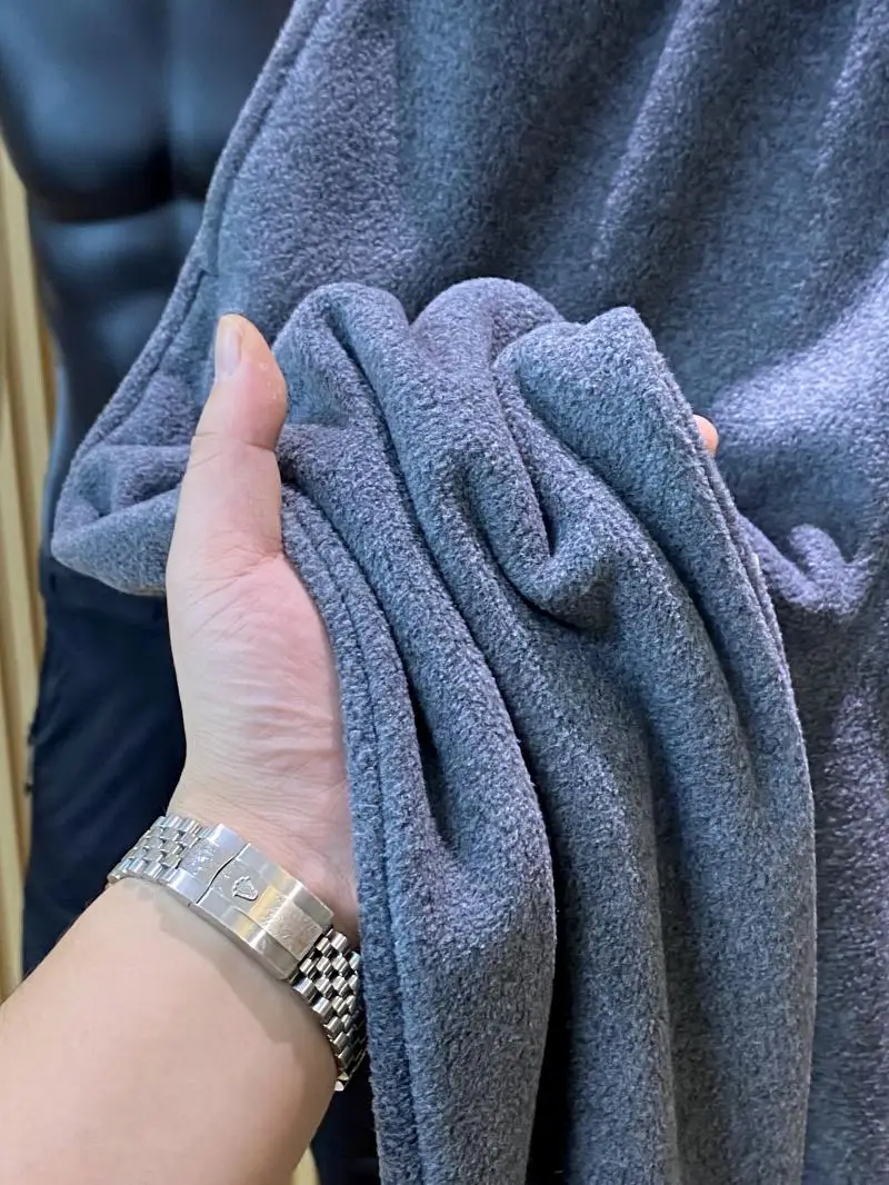   Waed Fce Thiened الشتاء عارضة السراويل للرجال بسيطة Sle الدافئة الشباب مستقيم الساق السراويل الطويلة