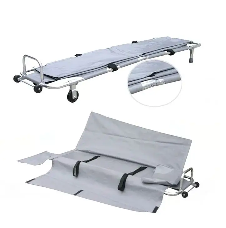 

European hospital equipment aluminum alloy folding automatic car ambulance stretcher bed