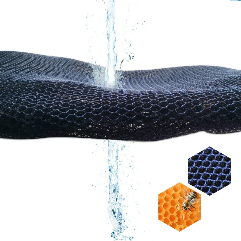 Coprisedile per moto traspirante Rete 3D Isolamento termico in rete Fodera per cuscino per rete Accessori moto neri Protezione