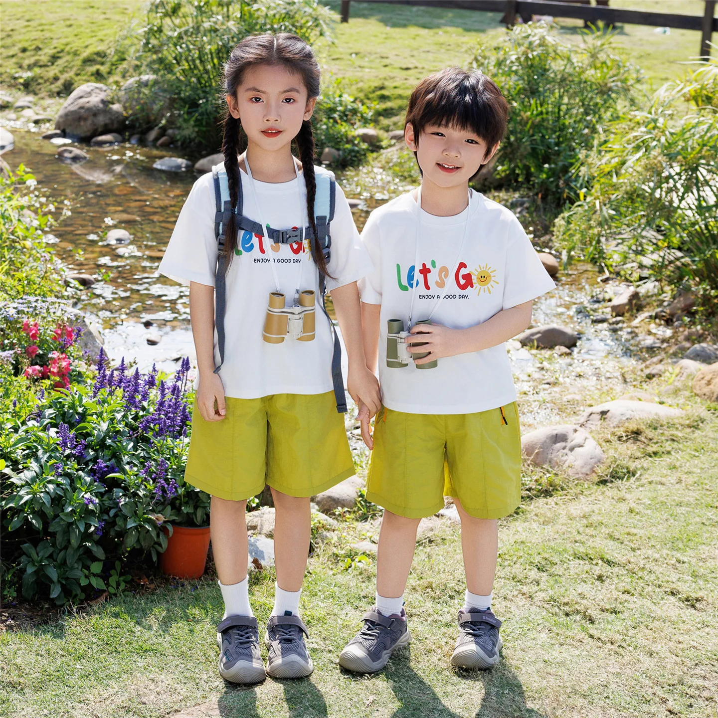 2026 Summer Family Matching Outfits Printed T-Shirt & Shorts Set Breathable Casual Outdoor Camping Wear for Mom Dad Kids
