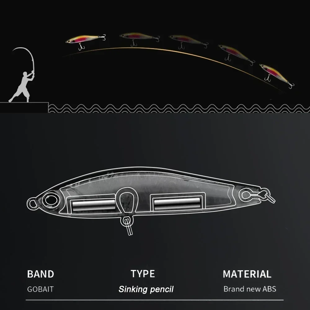 Pencil Bait Jerkbait Hundido 12,5g-24g – Vinilo para pesca profunda - imagen 3