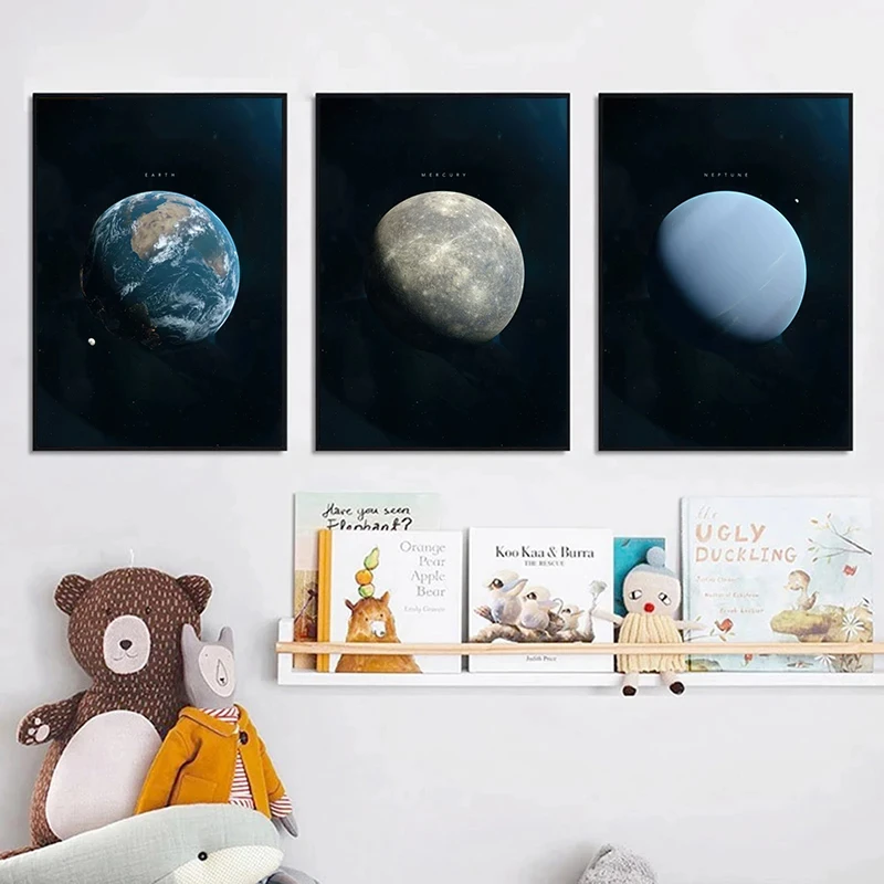 

Solar System Reloaded Mars Sun Uranus Earth Posters Canvas Painting Space Galaxy Celestial Wall Art Living Room Home Decoration