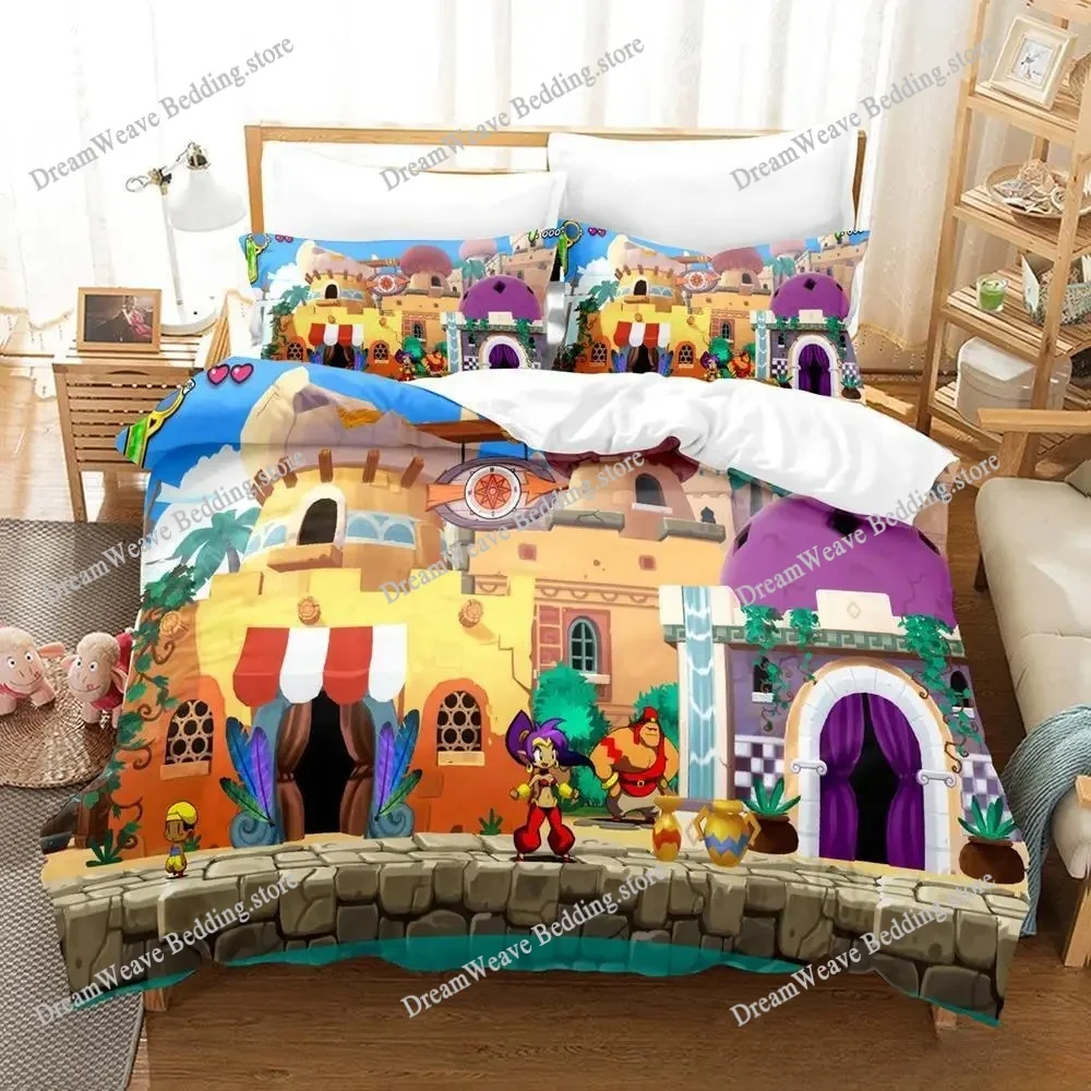 New Shantae Half-Genie Hero Bedding Set Single Twin Full Queen King Size Bed Set Adult Kid Bedroom Duvetcover Sets 3D Anime Game