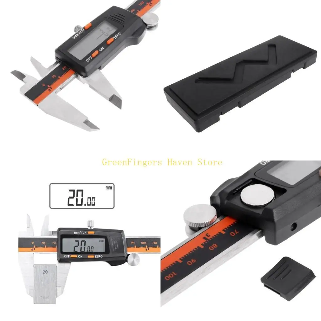 F68D Electronic Caliper with Inch/Metric/Fractions Conversion Large LCD Display