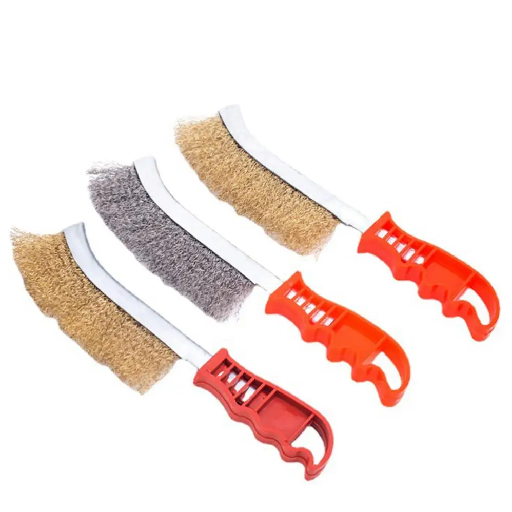 Mini brosse en laiton pour enlever la rouille, outil de nettoyage de brosse métallique, fil de laiton, fil d'acier inoxydable, brosse en Nylon