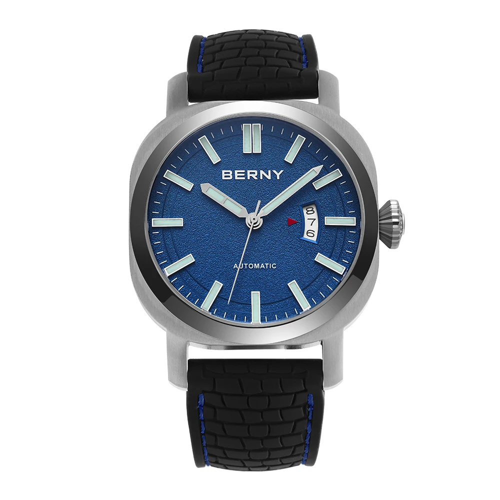 BERNY 100M Diver Watch Men Automatic Mechanical Clock Male Miyota 8215 10ATM Waterproof Wristwatch Sapphire Sport Watches Men