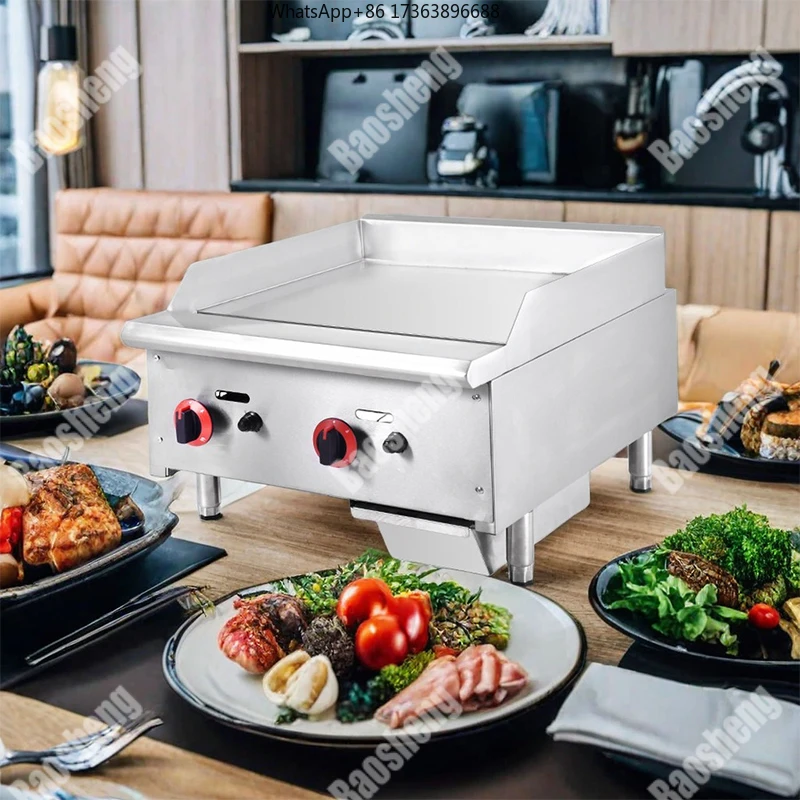 High Quality Baosheng Electric Free Standing Griddle with Stainless Steel 201/304 Cabinet 220-240V Electric Kitchen Equipment