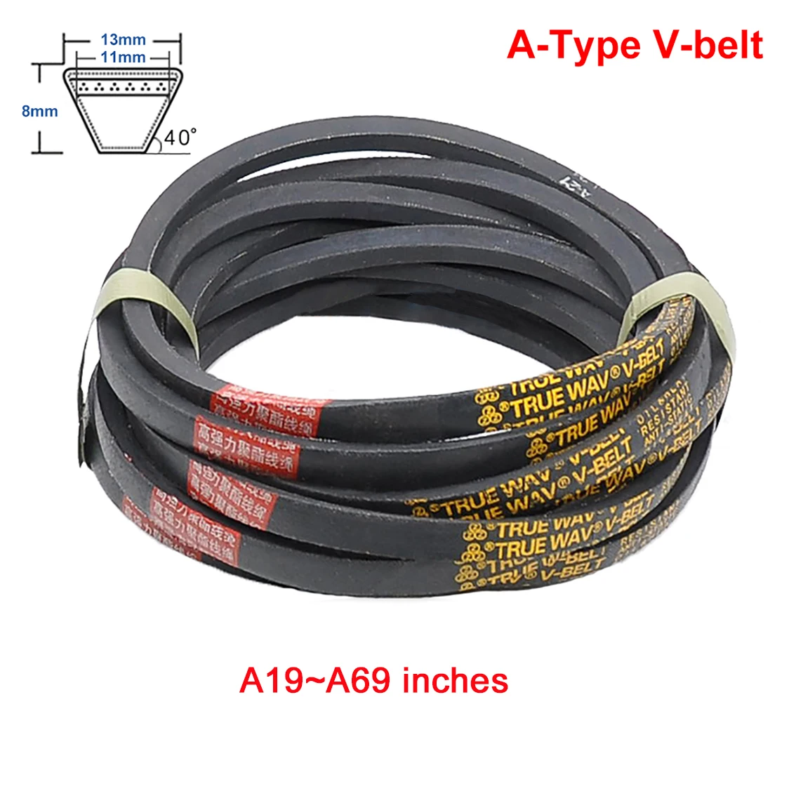 1PCS A19 20 21 22 23 24 25 26 27 28 29-69 Inch A Type V-belt Triangle Belt Industrial Agricultural Equipment Transmission Belt