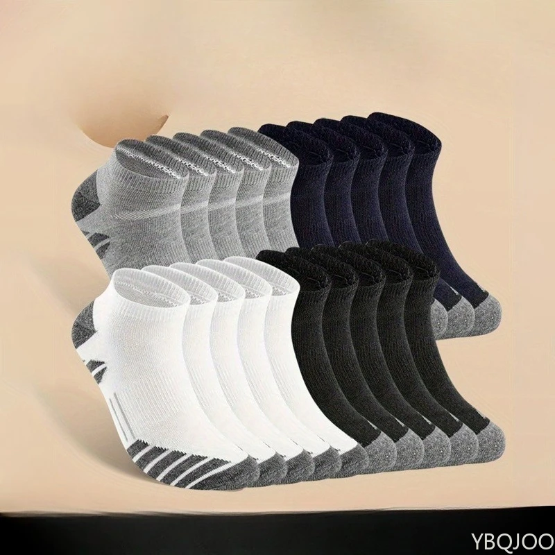 

4 пары модных универсальных мужских новых спортивных носков-лодочек, впитывающих пот, легкие дышащие удобные неглубокие носки