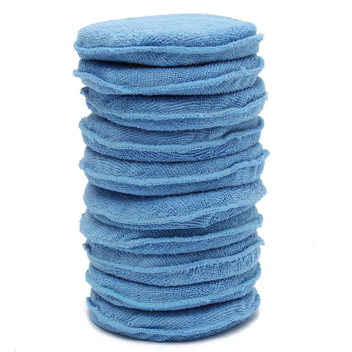 10pcs Waxing Polish Wax Sponge Applicator Pads Vehicle Glass Clean (Blue) blue waxing polish car wax sponge