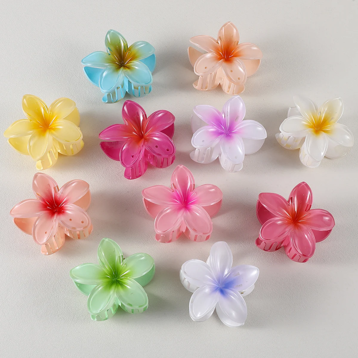 Fashion Flower Hair Clips for Women Bohemia Style Flower Large Hair Claw Hairpin Beach Vacation Girls Hair Accessories