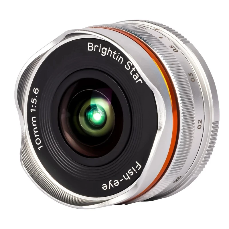 Brightin Star 10mm F5.6 APS-C Wide Angle Fisheye Prime Manual Focus Lens for Sony E FE Canon EOS M Fuji X FX Nikon Z M4/3 Mount