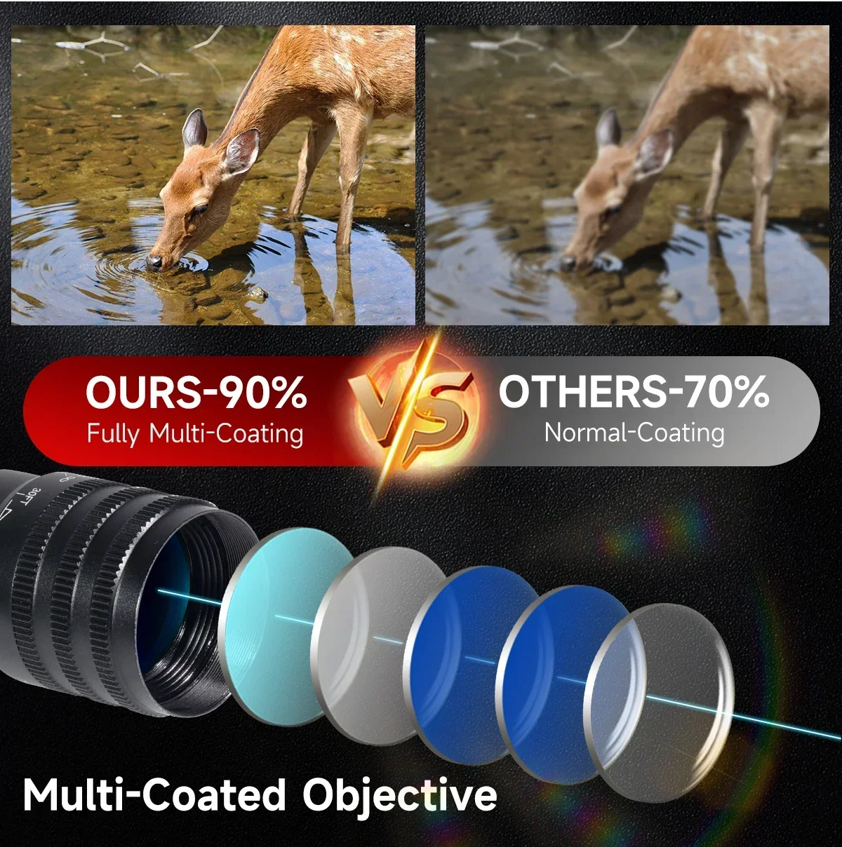 Tactical 4-16x44 AOE Scope Adjustable Green Red Illuminated Reticle Optic Sight Outdoors Shooting Rifle Scope 11mm/20mm Mount view 2