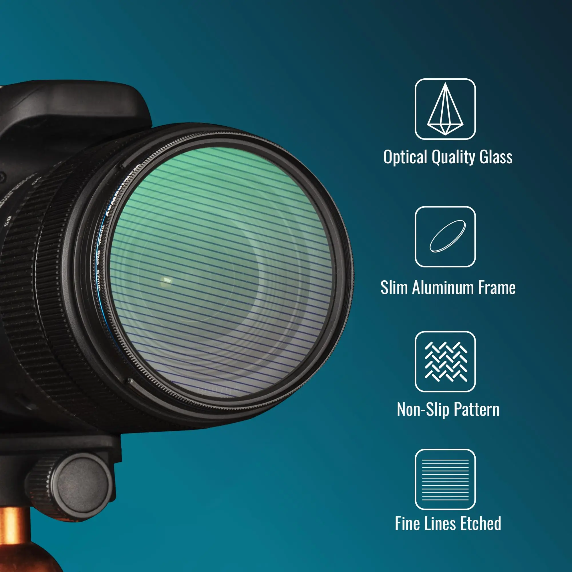Walking Way Variable Blue Streak Filter Rotating Circular Anamorphic-Style Streak Effect Lens Filter for Photography Videography