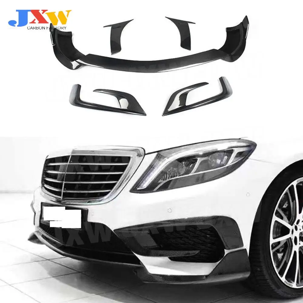 

Carbon Fiber Front Bumper lip Rear Diffuser FogLamp Trim Frame Side Fender For Benz S Class W222 S63 S65 2014-2017 Body Kits