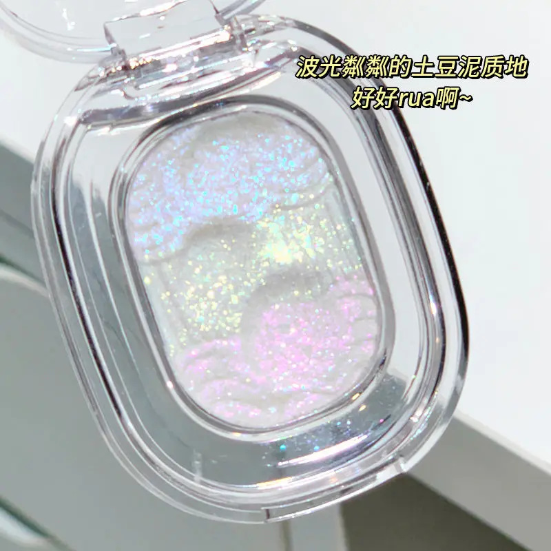 XIXI puré de patatas resaltan el cambio gradual sombra de ojos flash aegyo saliva iluminador nacarado decoloración sombra de ojos