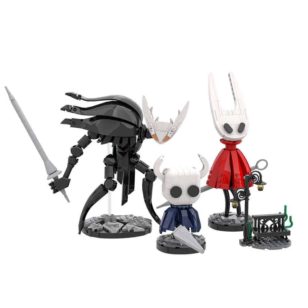 

Gobricks MOC Hollow Knight, набор строительных блоков, уличный фонарь, сцена, полый рыцарь, кирпичи, призрак, экшн-персонаж, игрушки, подарок