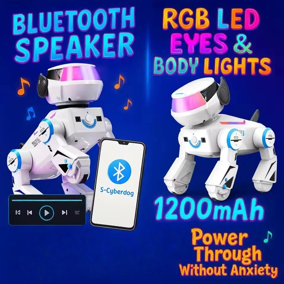 Multi-Functional intelligent Electronic Pet programming Remote Control DogVoice and Interact,Programmable Dance Music Robot Dog