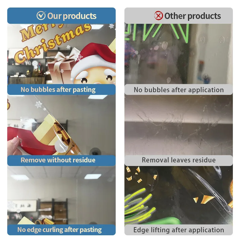 عيد الميلاد إكليل ملصقات نافذة نويل القوس جرس كهرباء الزجاج ملصق عيد ميلاد سعيد ديكور سنة جديدة سعيدة 2026