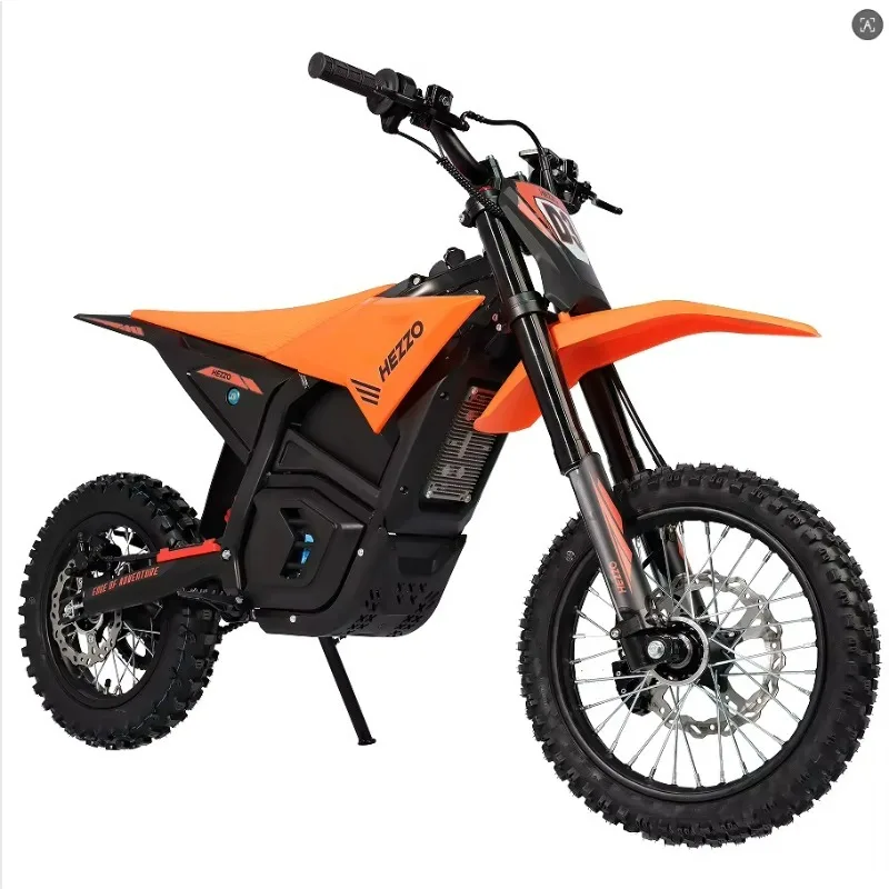 Electric 14-Inch Off-Road Dirtbike with Central Motor Lithium Battery 30Ah 180Nm Junior Motor Steel Frame 3 Speed Gears