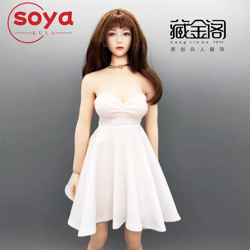 ชุดเดรสแบบไม่มีสายหนัง ขนาด 1/6 พร้อมแจ็คเก็ตหนัง สำหรับตุ๊กตาแอคชั่นฟิกเกอร์ขนาด 12 นิ้ว รุ่น TBL VCD Soldier