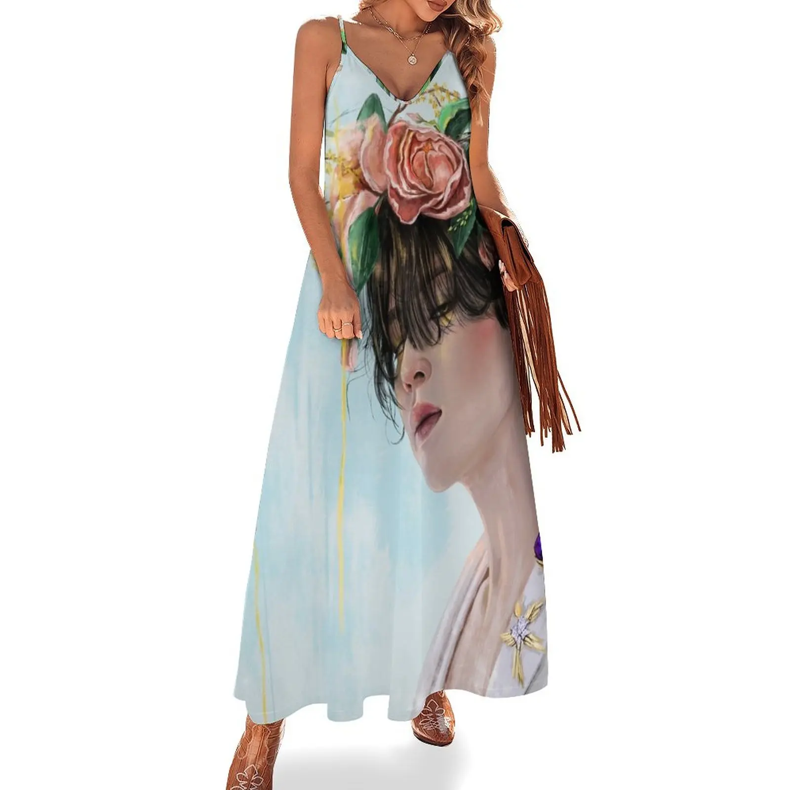 

Jimin and flowers Sleeveless Dress birthday dress party dresses woman party dress women elegant luxury