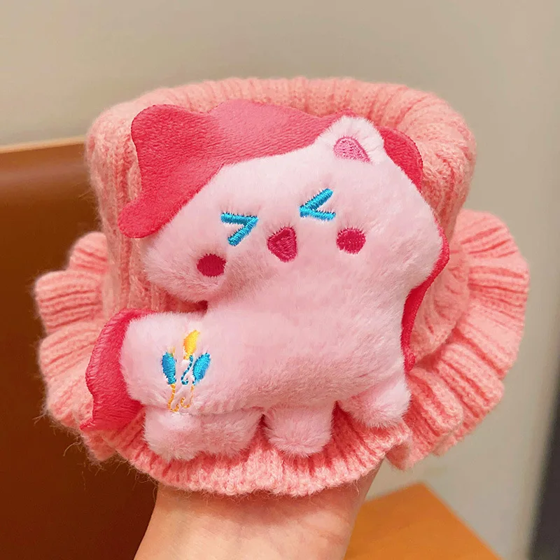 

Детский шарф Miniso на осень и зиму для девочек, кукла с рисунком пони, вязаный шарф для маленьких девочек, ветрозащитный теплый чехол на шею