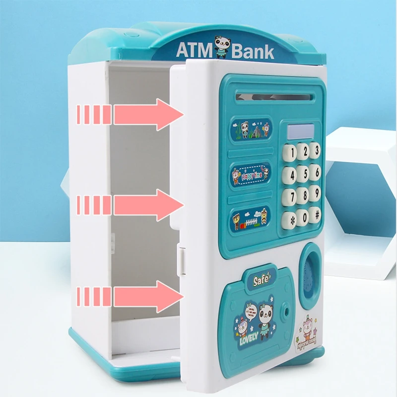 Piggy Bank,Coin Fingerprint With Password,Electronic Coin Savings Box,Automatic Coins Savings Bank,ATM Savings Bank