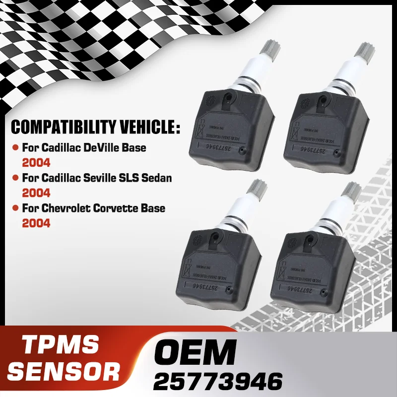 

Tire Pressure Monitoring System For Cadillac DeVille Base 2003-2004 Cadillac Seville SLS Sedan 2004 Chevrolet Corvette Base 2004