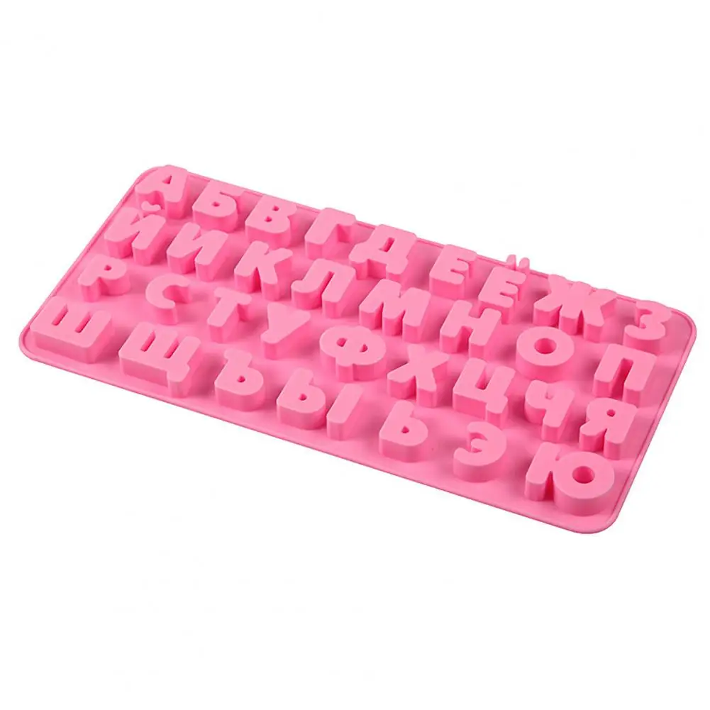 Cookie Mold Easily Clean Cake Mold Easy Release Russian Alphabet Sugarcraft Cake Silicone Mould Convenient Kitchen Gadgets
