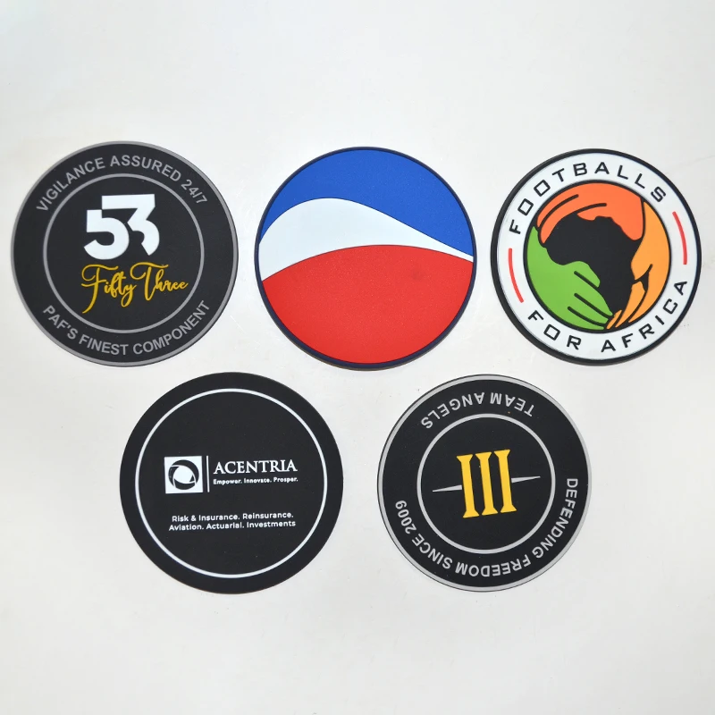 Custom Printed Logo Promotional 3D round Silicone Coaster For Drink Cup Mat set Soft PVC Rubber Coaster Bar Beer Custom Coaster